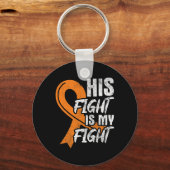 Fight My Fight Leukemie Kanker Leukemie Bewustzijn Sleutelhanger (Voorkant)