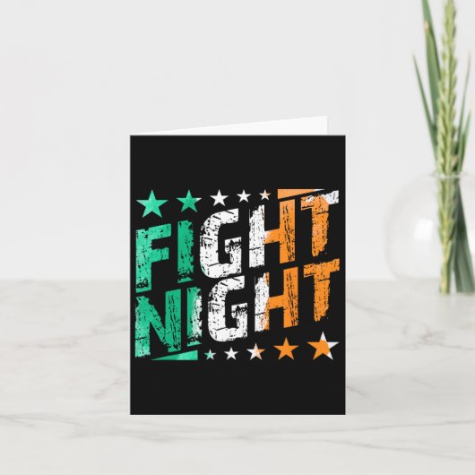 Fight Night Boxing MMA of Boxing Fan thema Kaart (Voorkant)