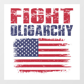 Fight Oligarchy Protest Raamsticker