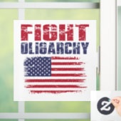 Fight Oligarchy Protest Raamsticker (Huis)