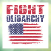 Fight Oligarchy Protest Raamsticker (Vel 3)