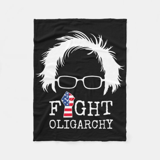 Fight Oligarchy Sanders And Aoc Freedom Us Anti Tr Fleece Deken (Voorkant)