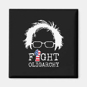 Fight Oligarchy Sanders And Aoc Freedom Us Anti Tr Magneet (Voorkant)