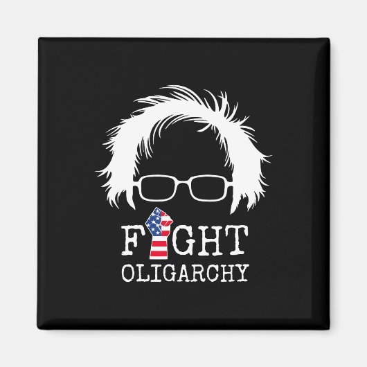 Fight Oligarchy Sanders And Aoc Freedom Us Anti Tr Magneet (Voorkant)