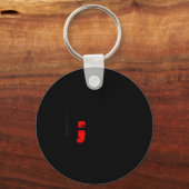 Fight Semicolon Mental Health Suprt Suicide Surviv Sleutelhanger (Voorkant)