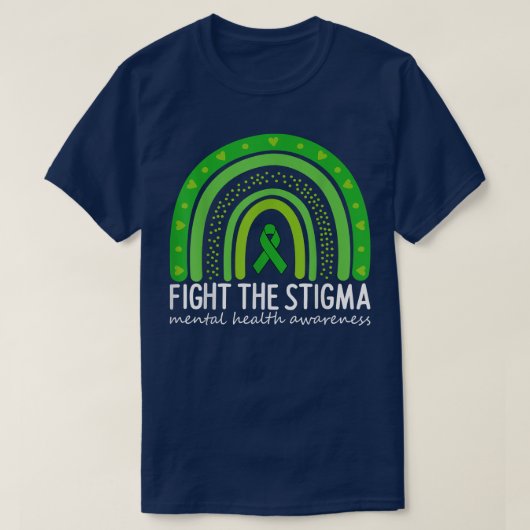 Fight the Stigma Mental Health Awareness Month Gre T-shirt (Design voorkant)