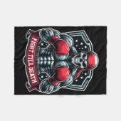 Fight Till Death Skeleton Boxer Hardcore Boksen Fi Fleece Deken (Voorkant (Horizontaal))