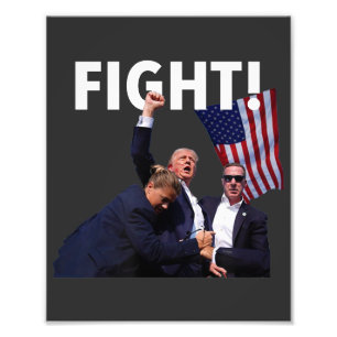 Fight Trump 2024 overleefde schot op verkiezingsbi Foto Afdruk