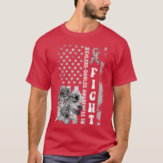 Fight USA Flag Sunflower Christelijk Ehlers Danlos T-shirt