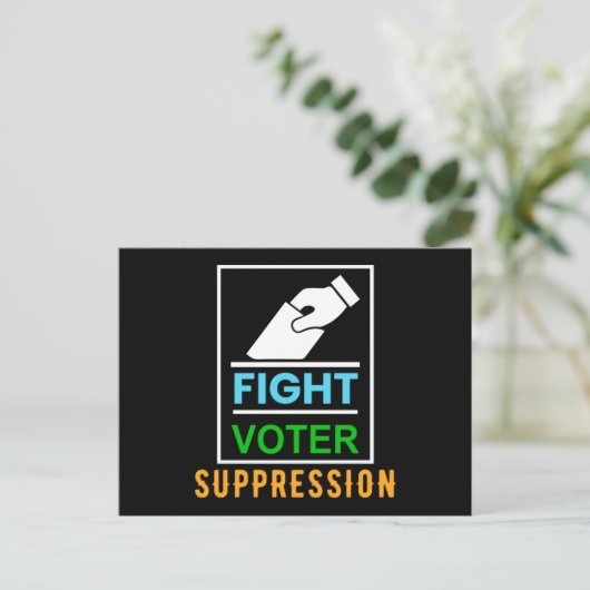 Fight Voter Suppression - Election Design Briefkaart (Staand voorkant)