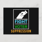 Fight Voter Suppression - Election Design Briefkaart (Voorkant)