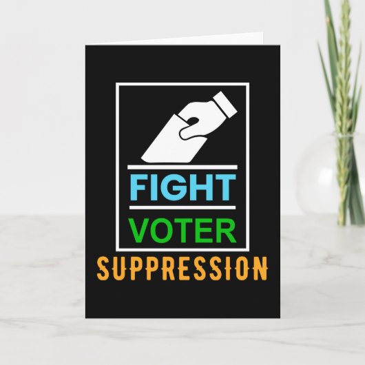 Fight Voter Suppression - Election Design Kaart (Voorkant)