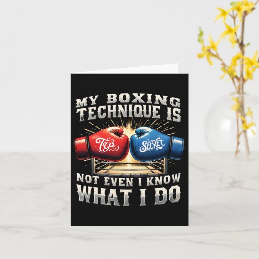 Fighter Boxing Handschoenen - Grappig Gym Quote -  Kaart (Gele Bloem)