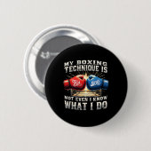 Fighter Boxing Handschoenen - Grappig Gym Quote - Ronde Button 5,7 Cm (Voorkant /achterkant)