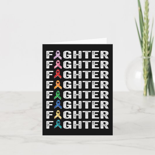 Fighter Cancer Survivor bewustzijn wereldkanker da Kaart (Voorkant)