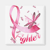 Fighter Dragonfly Roze Borstkanker Magneet (Voorkant)