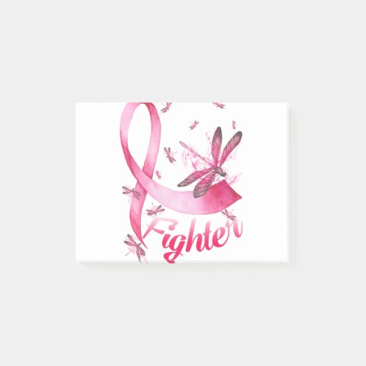 Fighter Dragonfly Roze Borstkanker Post-it® Notes (Voorkant)