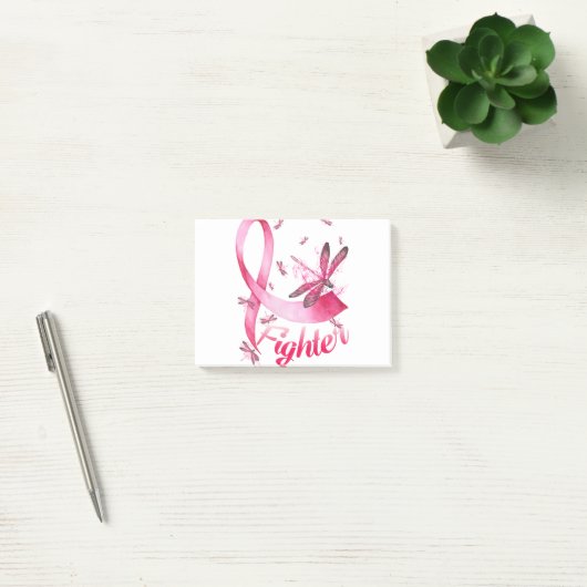 Fighter Dragonfly Roze Borstkanker Post-it® Notes (Kantoor)