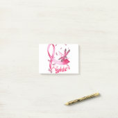 Fighter Dragonfly Roze Borstkanker Post-it® Notes (Op bureau)