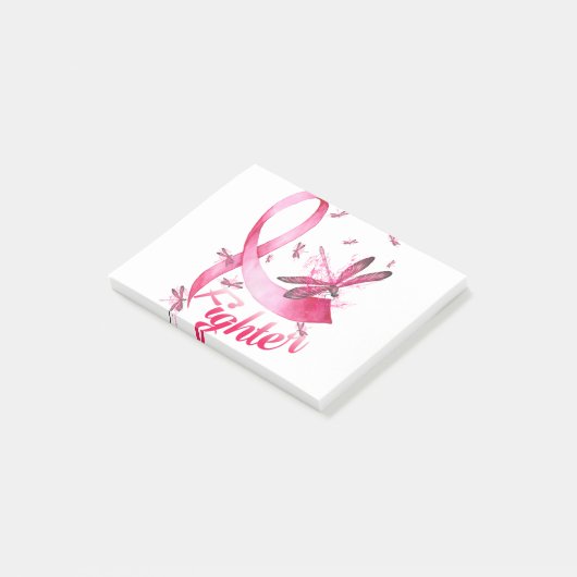 Fighter Dragonfly Roze Borstkanker Post-it® Notes (Schuin)