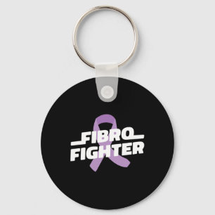 Fighter - Fibromyalgie Bewustzijn Paarse lint Sleutelhanger
