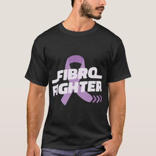 Fighter Fight Fibromylagia Verhogen Bewustzijn Mem T-shirt (Voorkant)