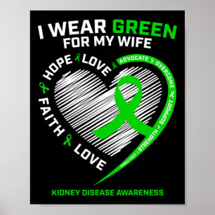 Fighter Gifts Echtgenoot Vrouw Nierziekte Awarenes Poster