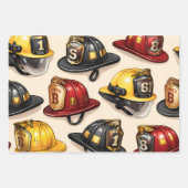 Fighter helmet pattern fire station wrapping inpakpapier vel (Voorkant 3)
