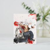 Fighter Hip hopdanser Briefkaart (Staand voorkant)