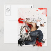 Fighter Hip hopdanser Briefkaart (Voorkant / Achterkant)