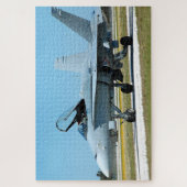 Fighter Jet achtergrond Legpuzzel (Verticaal)