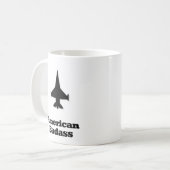 Fighter Jet American Badass Koffiemok (Voorkant links)