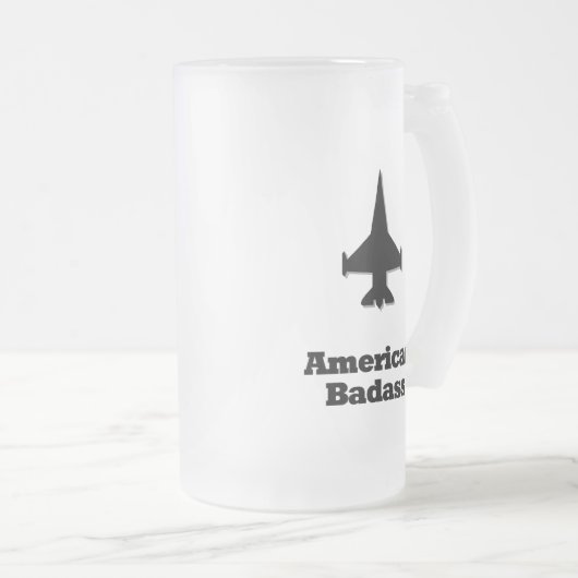 Fighter Jet American Badass Matglas Bierpul (Voorkant rechts)