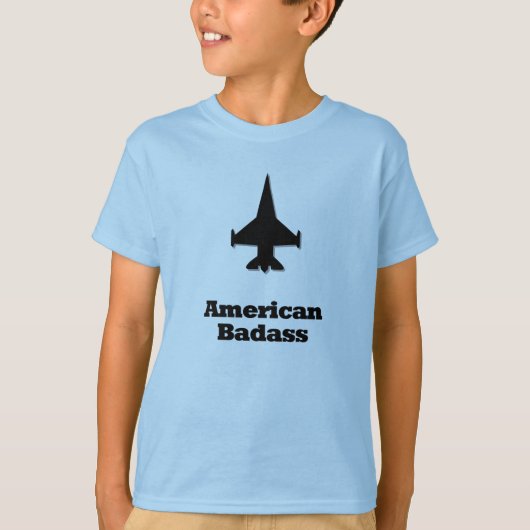 Fighter Jet American Badass T-shirt (Voorkant)
