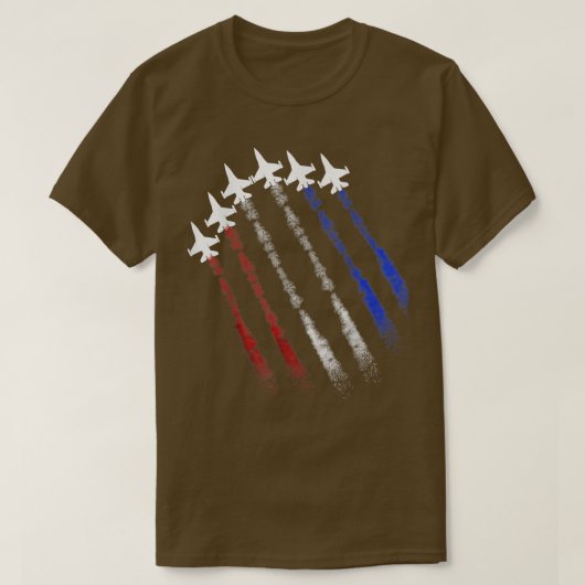 Fighter Jet American Flag Patriot Happy 4 jul T-shirt (Design voorkant)