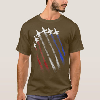 Fighter Jet American Flag Patriot Happy 4 jul T-shirt