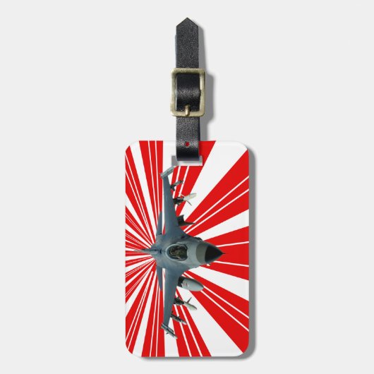 Fighter Jet Bagagelabel (Voorkant verticaal)