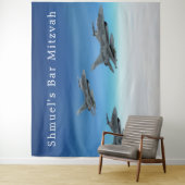 Fighter Jet | Bar Mitzvah Photo Booth Banner Wandkleed (In situ)