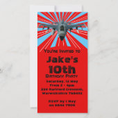 Fighter Jet Birthday Party Invitation (Voorkant)