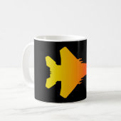 Fighter Jet Black Red/Yellow White Coffee Mok (Voorkant links)