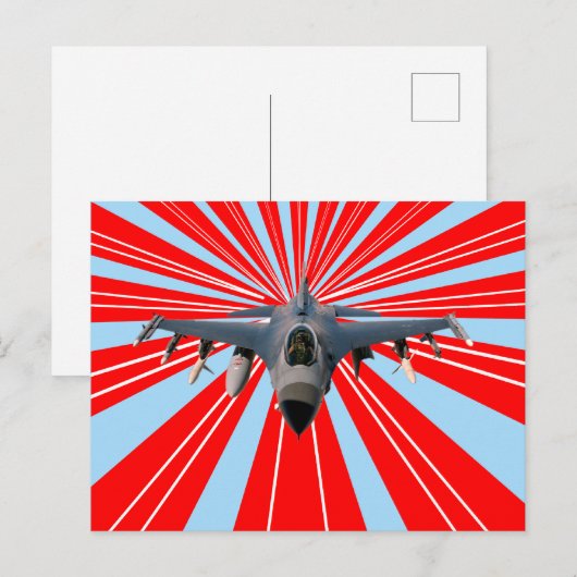Fighter Jet Briefkaart (Voorkant / Achterkant)
