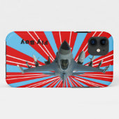 Fighter Jet Case-Mate iPhone Case (Achterkant (horizontaal))