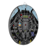 Fighter Jet Cockpit Dartbord (Voorkant Links)