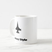 Fighter Jet Cowboy stijl Koffiemok (Voorkant links)