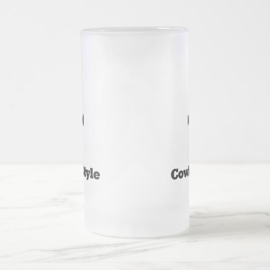 Fighter Jet Cowboy stijl Matglas Bierpul (Center)