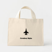 Fighter Jet Cowboy stijl Mini Tote Bag (Voorkant)