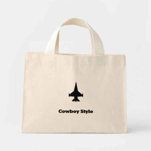 Fighter Jet Cowboy stijl Mini Tote Bag (Voorkant)