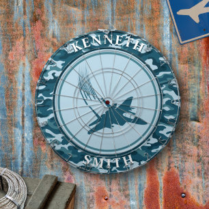 Fighter Jet en Camo Dart Board Dartbord