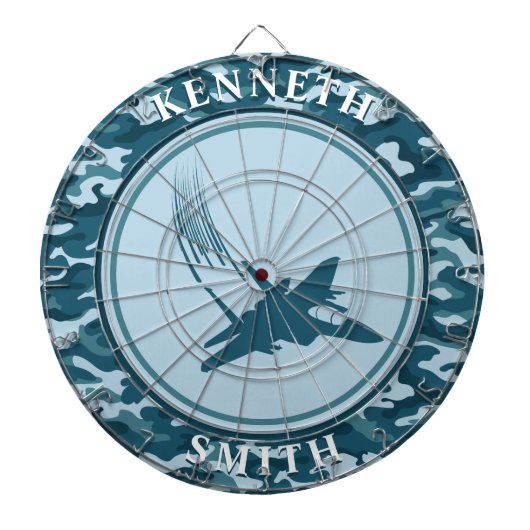 Fighter Jet en Camo Dart Board Dartbord (Voorkant)