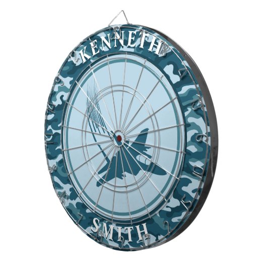 Fighter Jet en Camo Dart Board Dartbord (Voorkant Rechts)